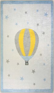Tapis enfant MONGOLFIERE 120 x 160 cm - Bleu