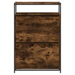 vidaXL Armoire à chaussures chêne fumé 75x34x112 cm bois d'ingénierie