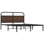 vidaXL Cadre de lit sans matelas 150x200 cm chêne marron