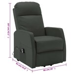 vidaXL Fauteuil Anthracite Similicuir