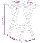 vidaXL Chaise à bascule avec table pliable marron bois massif peuplier