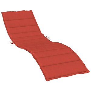 vidaXL Coussin de chaise longue rouge mélangé 200x60x4 cm tissu