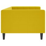 vidaXL Lit de repos sans matelas jaune 90x200 cm velours