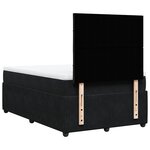 vidaXL Sommier à lattes de lit avec matelas Noir 120x200 cm Velours