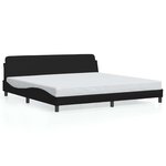 vidaXL Cadre de lit Dover noir 200x200 cm similicuir