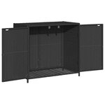 vidaXL Armoire de rangement de jardin noir 83x45x76 cm résine tressée