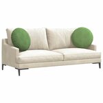 vidaXL Coussins de siège 2 Pièces Vert clair Ø 40 x 13 cm Velours