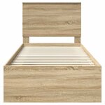 vidaXL Cadre de lit Chêne Sonoma 90 x 200 cm Bois de pin massif
