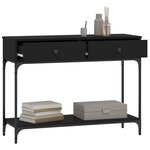 vidaXL Table console noir 100x34 5x75 cm bois d'ingénierie