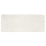 vidaXL Tapis en fausse Tafalla Blanc 80 x 200 cm Polyester