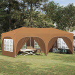 vidaXL Tente de fête pop-up 575 x 288 x 245 cm Beige Tissu Oxford