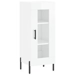 vidaXL Buffet Blanc brillant 34 5x34x90 cm Bois d'ingénierie
