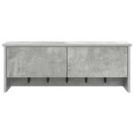 vidaXL Porte-manteau mural avec étagère Montage mural avec stockage avec porte Gris béton 80 x 20 x 30 cm
