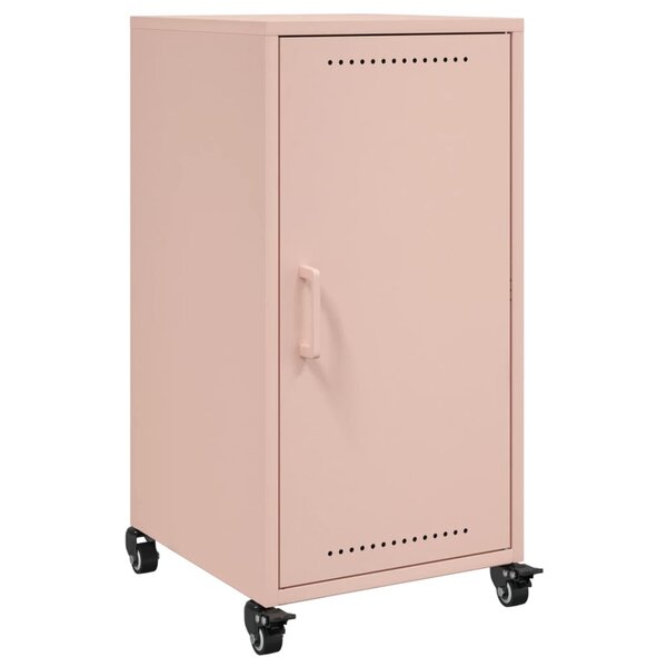 vidaXL Buffet rose 36x39x72 cm acier laminé à froid