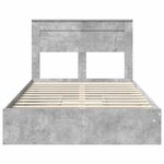 vidaXL Lit de Rangement Gris béton 135 x 190 cm Bois d'ingénierie