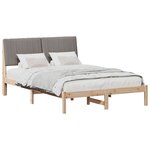 vidaXL Cadre de lit avec tête de lit Marron 135 x 190 cm Pin massif