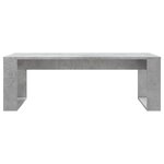vidaXL Table basse gris béton 102x50x35 cm bois d'ingénierie