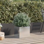 vidaXL Jardinière argenté 32x30x29 cm acier inoxydable