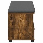vidaXL Banc d'entrée avec coussin Chêne fumé 100 x 38 x 46 cm