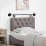 vidaXL Tête de lit suspendue Avec lumière LED Taupe Tissu