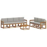 vidaXL Ensemble de canapés d'extérieur 8 pc Gris Naturel et Clair