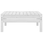 vidaXL Salon de jardin 7 Pièces Blanc Bois de pin massif