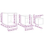 vidaXL Tables gigognes 3 Pièces Chêne fumé Bois d'ingénierie
