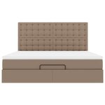 VidaXL Cadre de lit ottoman et matelas cappuccino 160x200cm similicuir