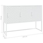 vidaXL Buffet Blanc 105x35x75 cm Acier