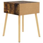 vidaXL Table de chevet chêne fumé 40x40x56 cm Aggloméré