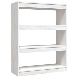 vidaXL Bibliothèque/Séparateur de pièce Blanc 100x30x103 cm Pin massif