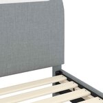 vidaXL Cadre de lit pour enfants avec tête de lit Gris clair tissu