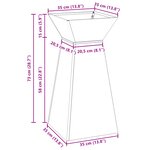 vidaXL Support de Plante Noir Plastique 35 x 35 x 73 cm Jardinières