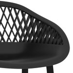 vidaXL Chaises de bar lot de 4 noir