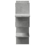 vidaXL Étagère murale gris béton 124 5x18x60 5 cm bois d'ingénierie