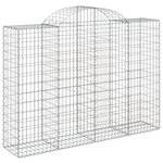 vidaXL Paniers à gabions arqués 10 Pièces 200x50x140/160 cm Fer galvanisé