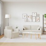 vidaXL Canapé 2 Pièces Crème 158 x 78 x 80 cm Velours