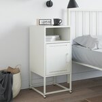 vidaXL Table de chevet blanc 36x39x78 cm acier