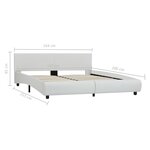 Vidaxl cadre de lit blanc similicuir 160x200 cm