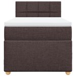 vidaXL Sommier à lattes de lit avec matelas Marron foncé 90x200 cm