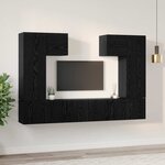vidaXL Ensemble meuble TV 7 Pièces Chêne noir 180 x 30 x 120 cm