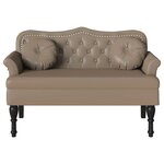 vidaXL Banc Chesterfield avec coussin Cappuccino 120 5 x 65 x 75 cm