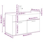 vidaXL Meuble lavabo avec bassin et robinet intégrés vieux bois