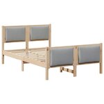 vidaXL Cadre de lit avec tête de lit Gris clair 120 x 190 cm tissu