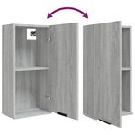 vidaXL Armoire de salle de bain murale Sonoma gris 32x20x67 cm