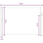 vidaXL Store latéral rétractable 100  polyester fer acier