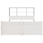vidaXL Lit bibliothèque sans matelas blanc 160x200 cm bois pin massif