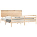vidaXL Cadre de lit sans matelas 200x200 cm bois massif