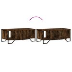 vidaXL Table basse chêne fumé 100x51x40 cm bois d'ingénierie