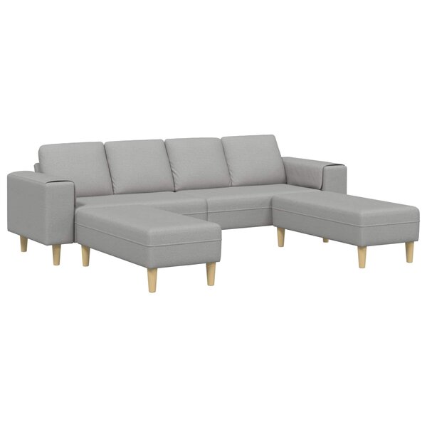 vidaXL Canapé de salon 3 Pièces Gris nuage 250 x 188 x 76 cm Polyester
